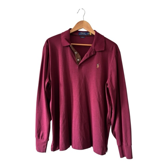 Polo Ralph Lauren Classic Fit Pima Soft-Touch Polo Shirt Long Sleeve Size L - Picture 4 of 8